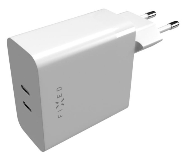 FIXED Ładowarka Sieciowa Mains Charger 2xUSB-C PD 65W biały FIXC65-2C-WH - 1249158 - zdjęcie